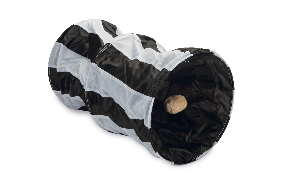 Beeztees Cruzzle - Katten tunnel - Zwart, Wit - 50 cm