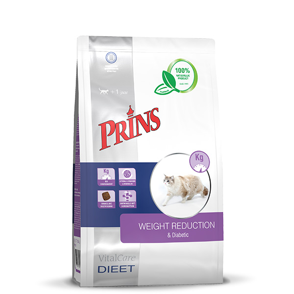 Prins Dieet VitalCare Weight Reduction - Kattenvoer veterinair - 5 Kilogram - gevogelte
