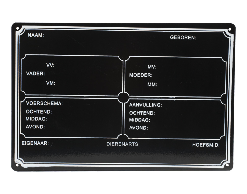 Waldhausen Stalbordje   - Stalaccessoires - Stalbenodigdheden - 30x20x0.5 cm