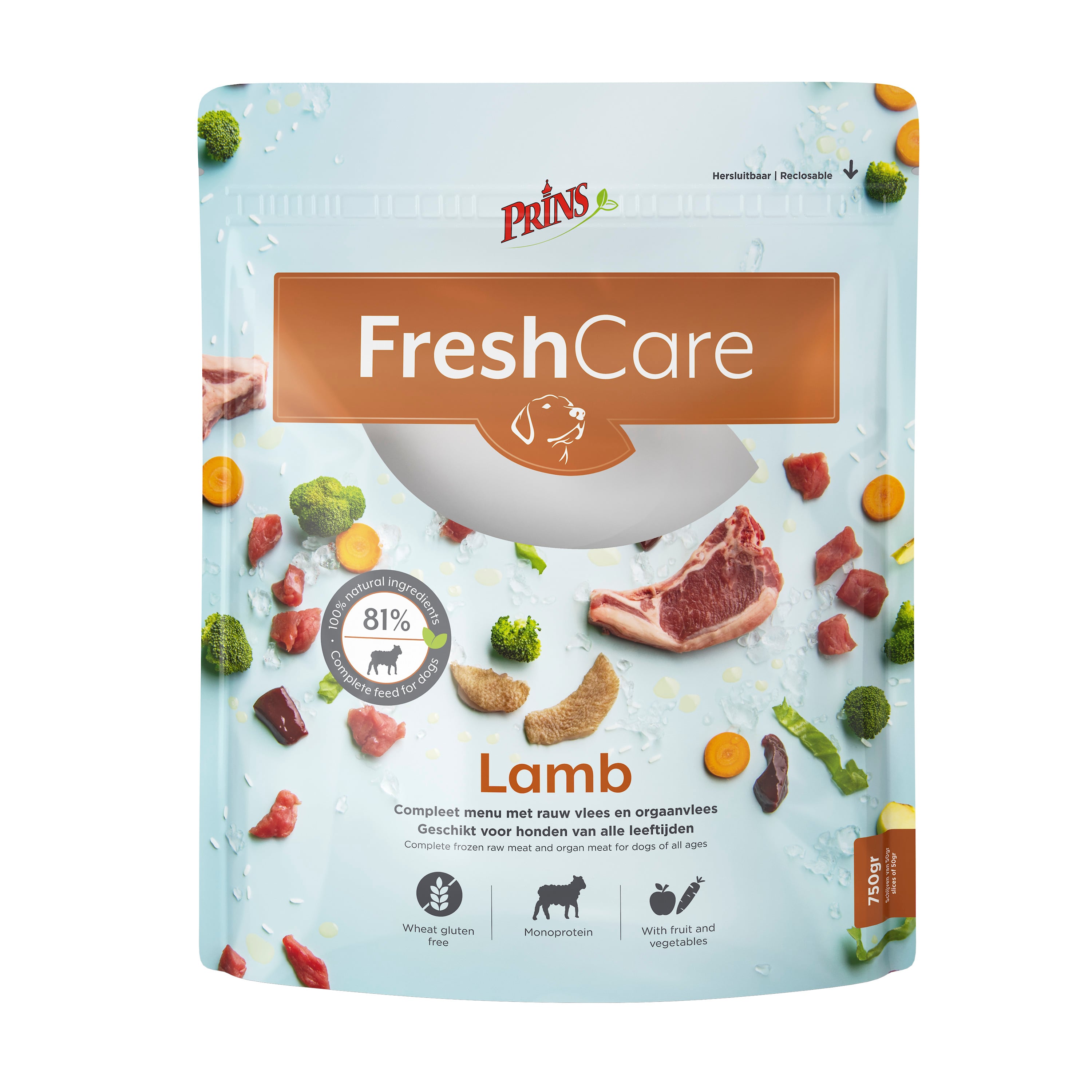 Prins FreshCare - Hondenvoer - 0.75 Kilogram - groente, lam Prins FreshCare - Hondenvoer - 0.75 Kilogram - groente, lam