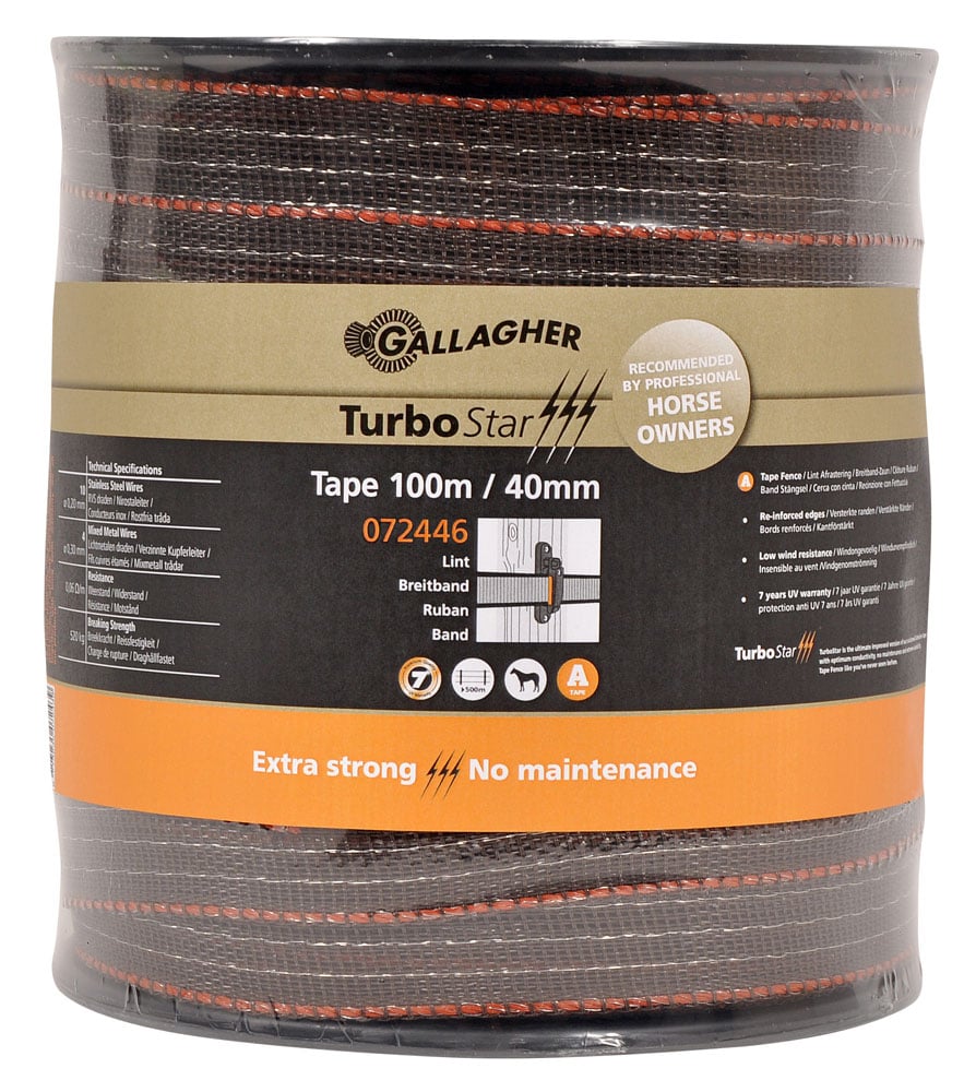Gallagher Turbostar Lint  - Geleiders - 22 cm - 100 Meter - Terra - 21 cm - 10000 cm