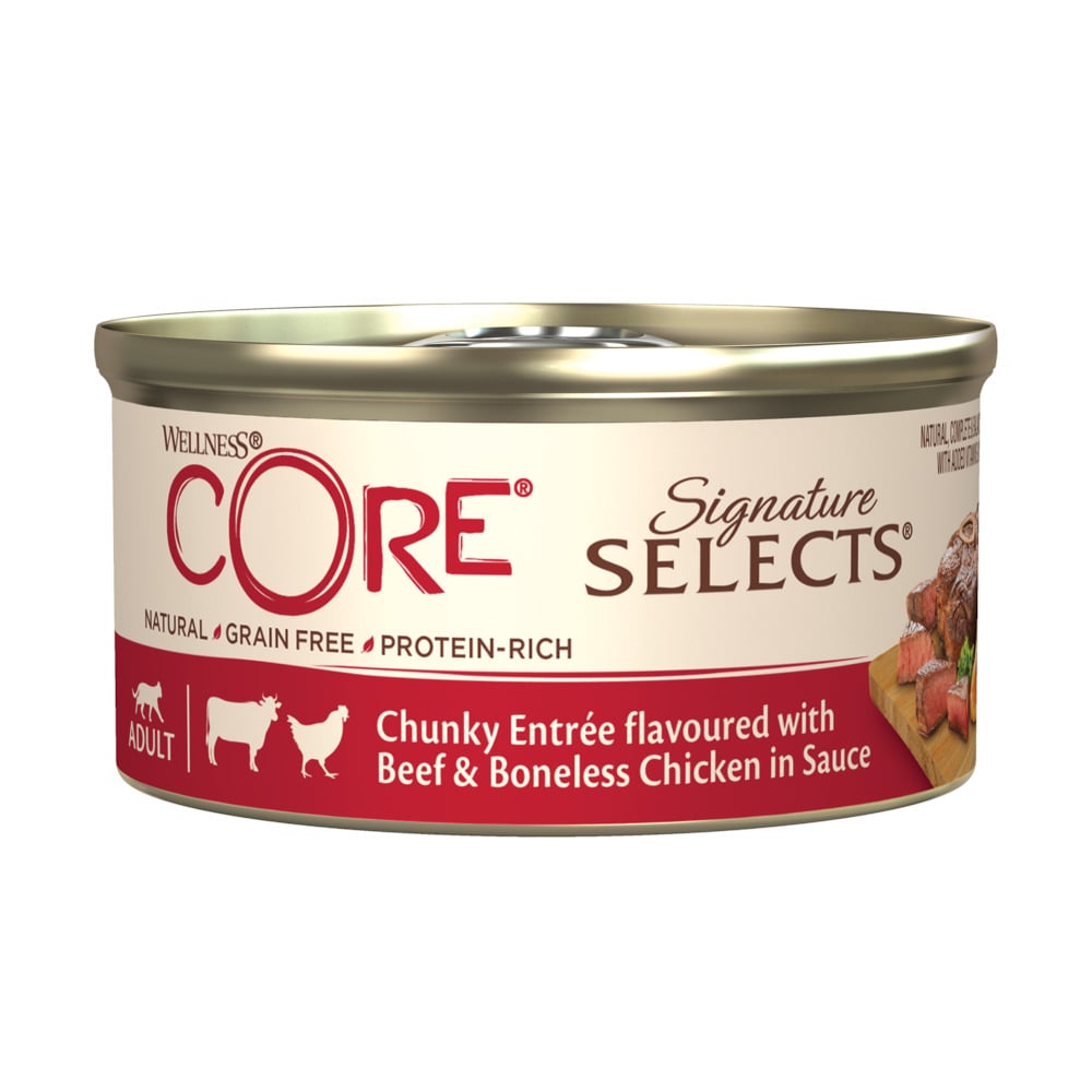 Wellness Core Signature Selects - Kattenvoer - 79 Gram - rund, kip