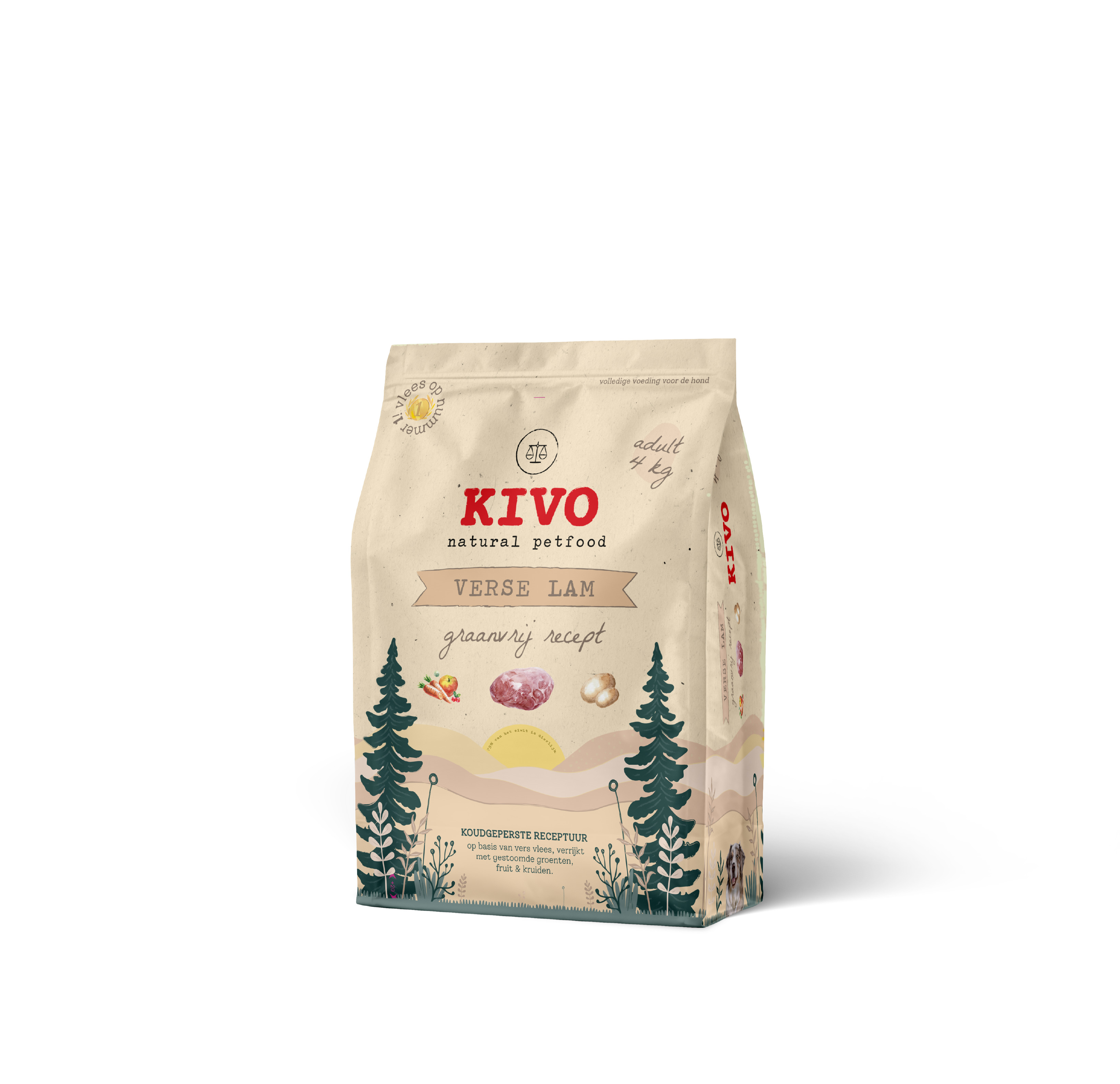 Kivo Adult - Vers Hondenvoer - Graanvrij - 4 Kilogram