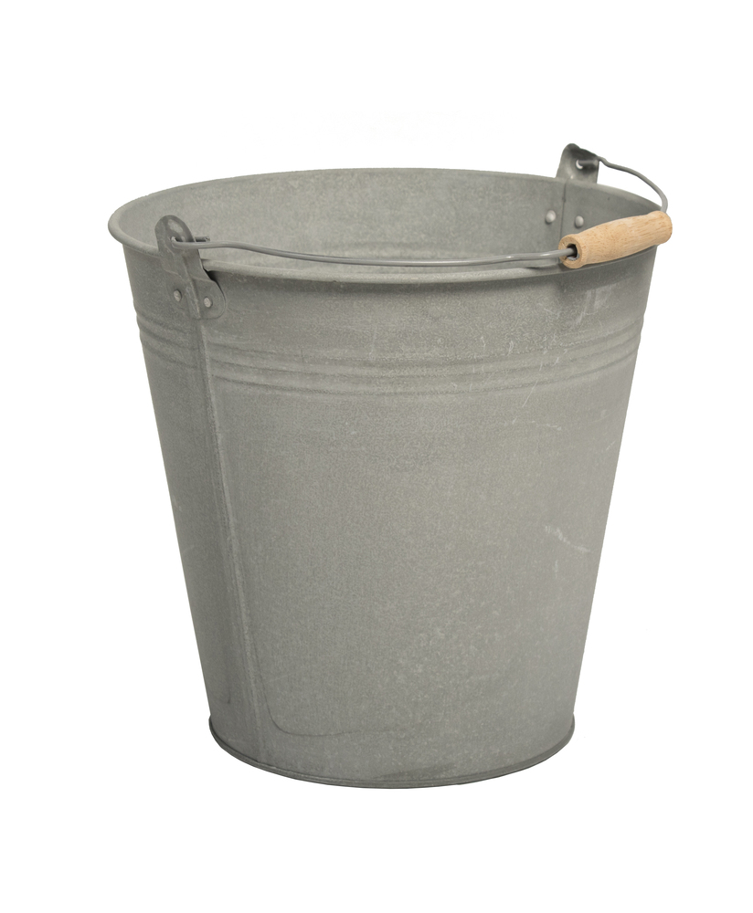 Emmer Zink Old look - Grijs - 30 cm