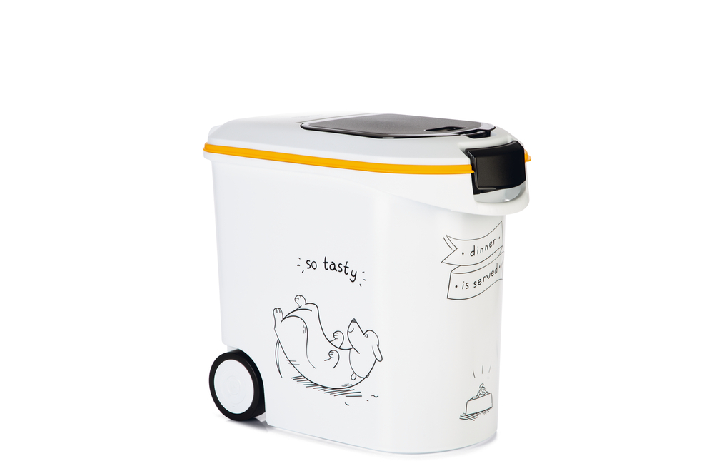 Curver Dis - Hond - Voercontainer - 35 Liter - Wit Grijs