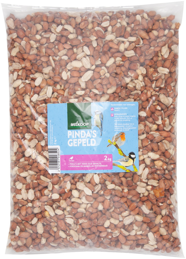 Welkoop Pinda's gepeld - Tuinvogelvoer - 2 Kilogram - Gepelde pinda