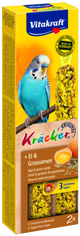 Vitakraft Eikracker 2 in 1 Parkiet - 2 Stuks - Ei - Snacks Vitakraft Eikracker 2 in 1 Parkiet - 2 Stuks - Ei - Snacks