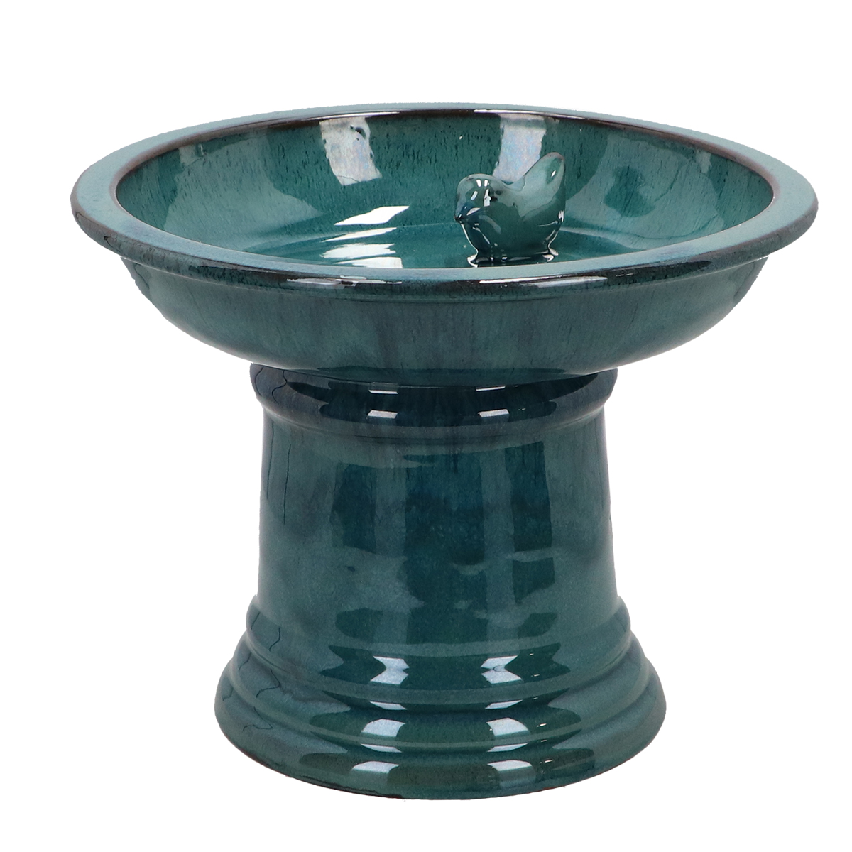 Esschert Design - Waterschaal op voet - Blauw - 22.3x28.8x28.8 cm
