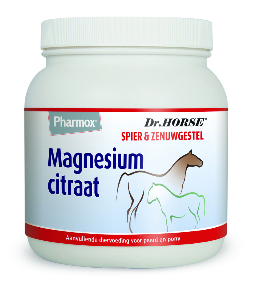 Pharmox Dr. Horse Spier & Zenuwgestel - Magnesiumcitraat - 0.5 Kilogram - Pot