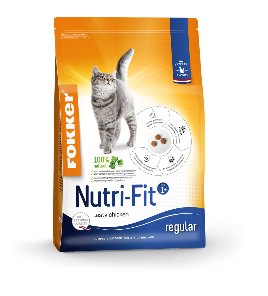 Fokker Nutri-Fit - Kattenvoer - 10 Kilogram - rijst, kip