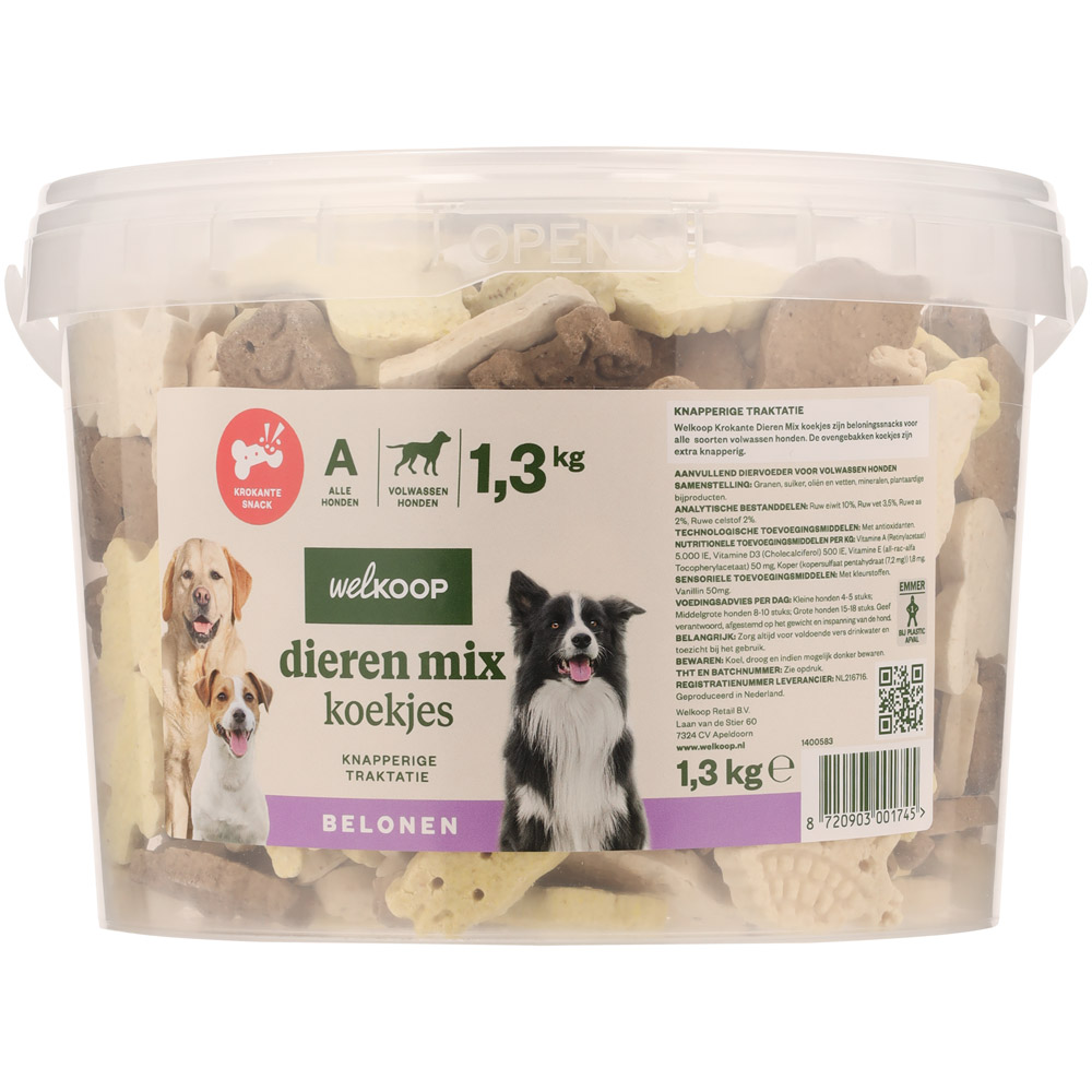 Welkoop Dierenmix - Hondenkoekjes - 1.3 Kilogram