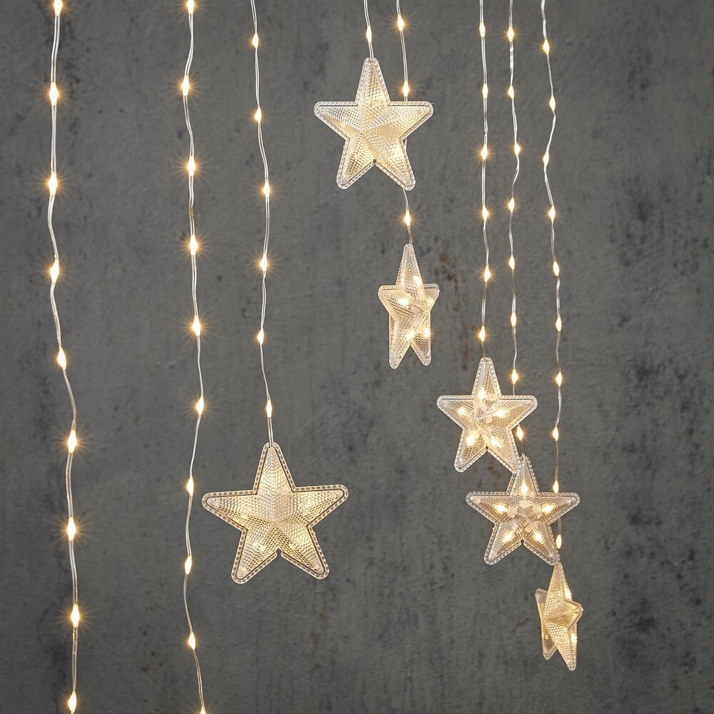 Luca lighting Kerststerren - Lichtgordijn - 170 - Klassiek wit
