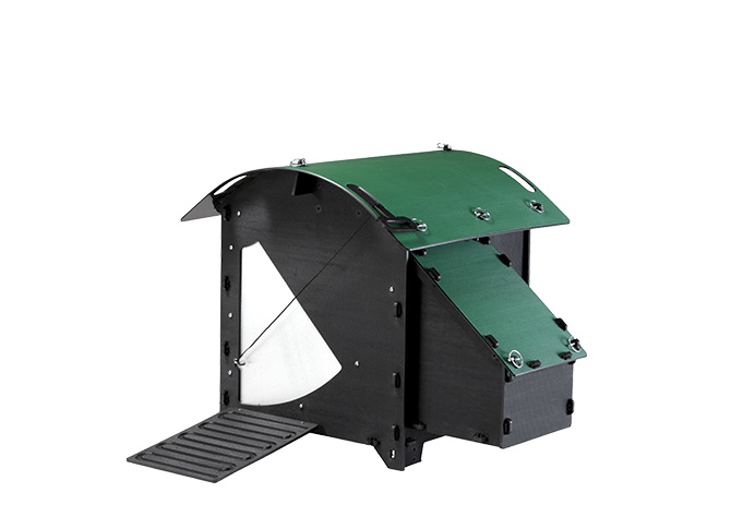 Nestera House - Kippenhok - 2 tot 4 kippen - Zwart/Groen - Rechts - S