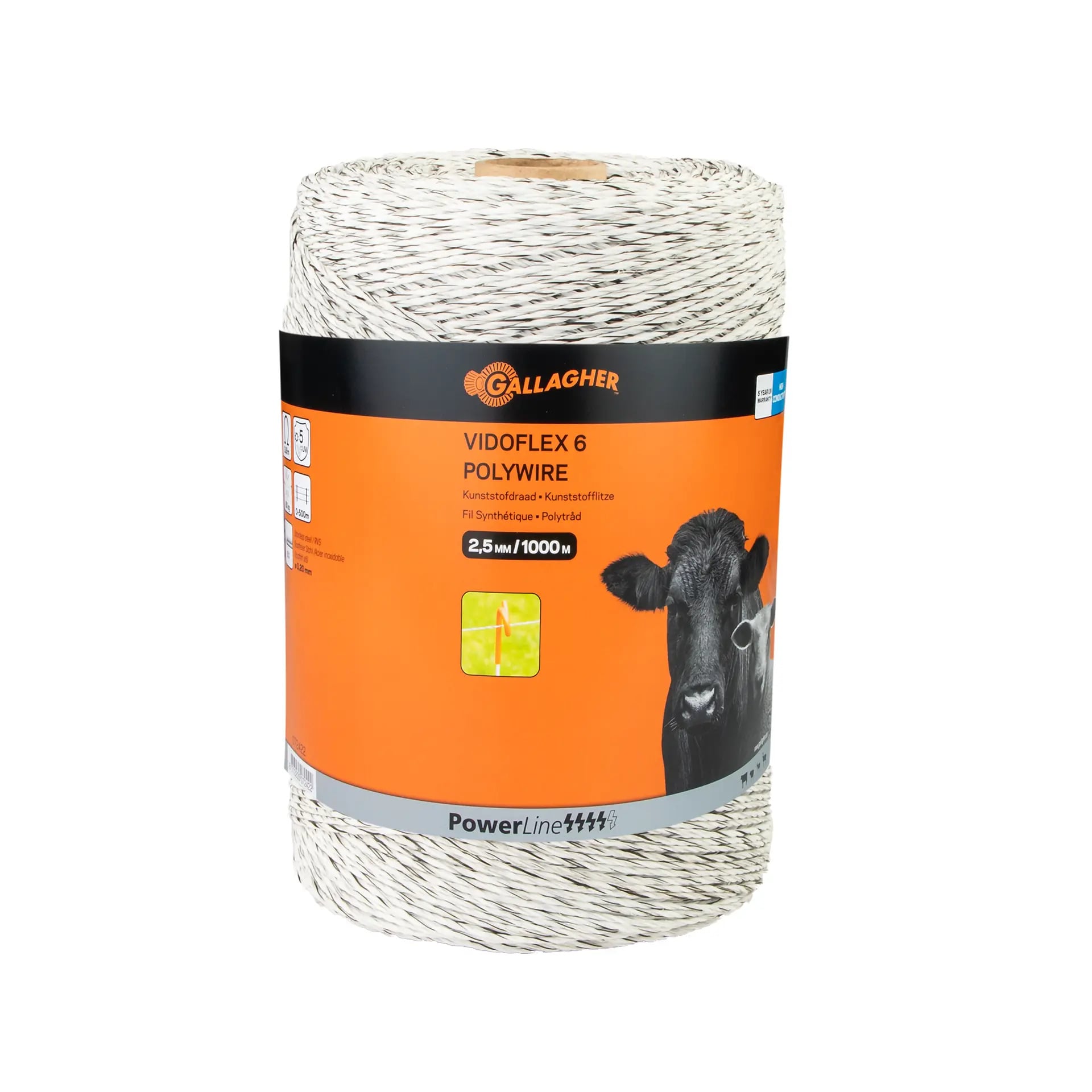 Gallagher Vidoflex 6 - Schrikdraad - 27 cm - 1000 Meter - Wit - 17.5 cm - 100000 cm Gallagher Vidoflex 6 - Schrikdraad - 27 cm - 1000 Meter - Wit - 17.5 cm - 100000 cm