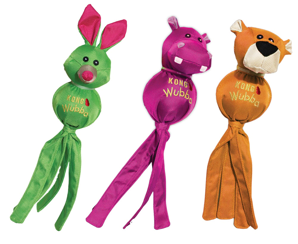 Kong Wubba Ballistic Friend - Apporteren - Hondenspeelgoed - assorti - L