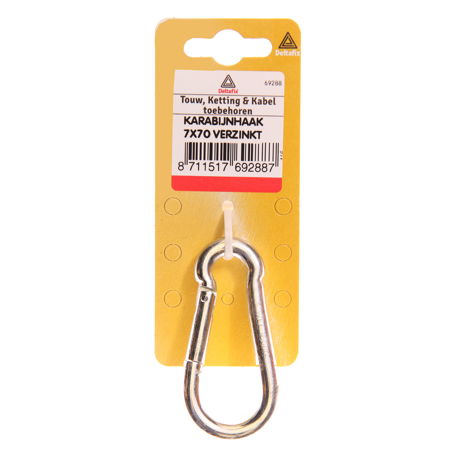 Deltafix 50x5mm - Karabijnhaak - Verzinkt - 0.5 cm