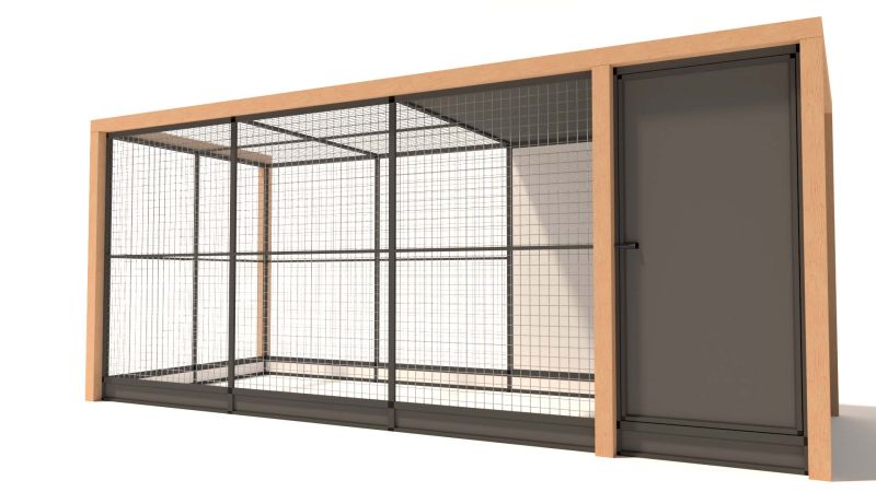 Glorenza Alfred - Kattenren met sluis - Antraciet - 202x190x475 cm