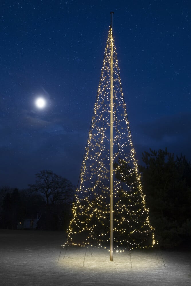 Fairybell - Vlaggenmast kerstboom - 4000 - Warm wit - 1000 cm Fairybell - Vlaggenmast kerstboom - 4000 - Warm wit - 1000 cm