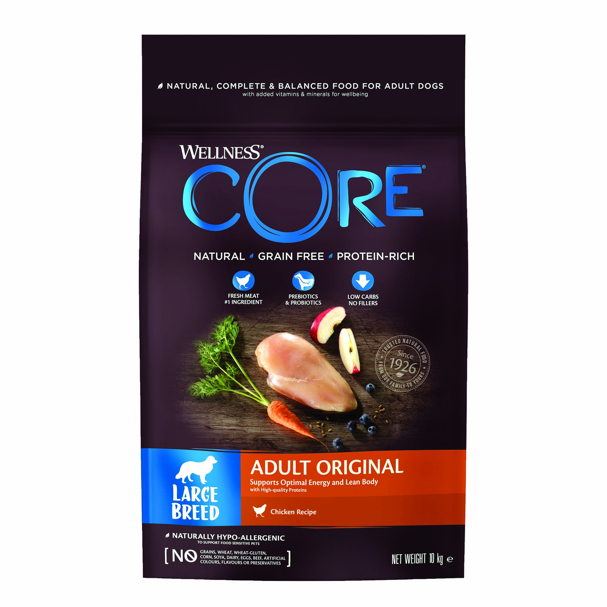 Wellness CORE Adult Original Large-Breed - Hondenvoer - 10 Kilogram - kip