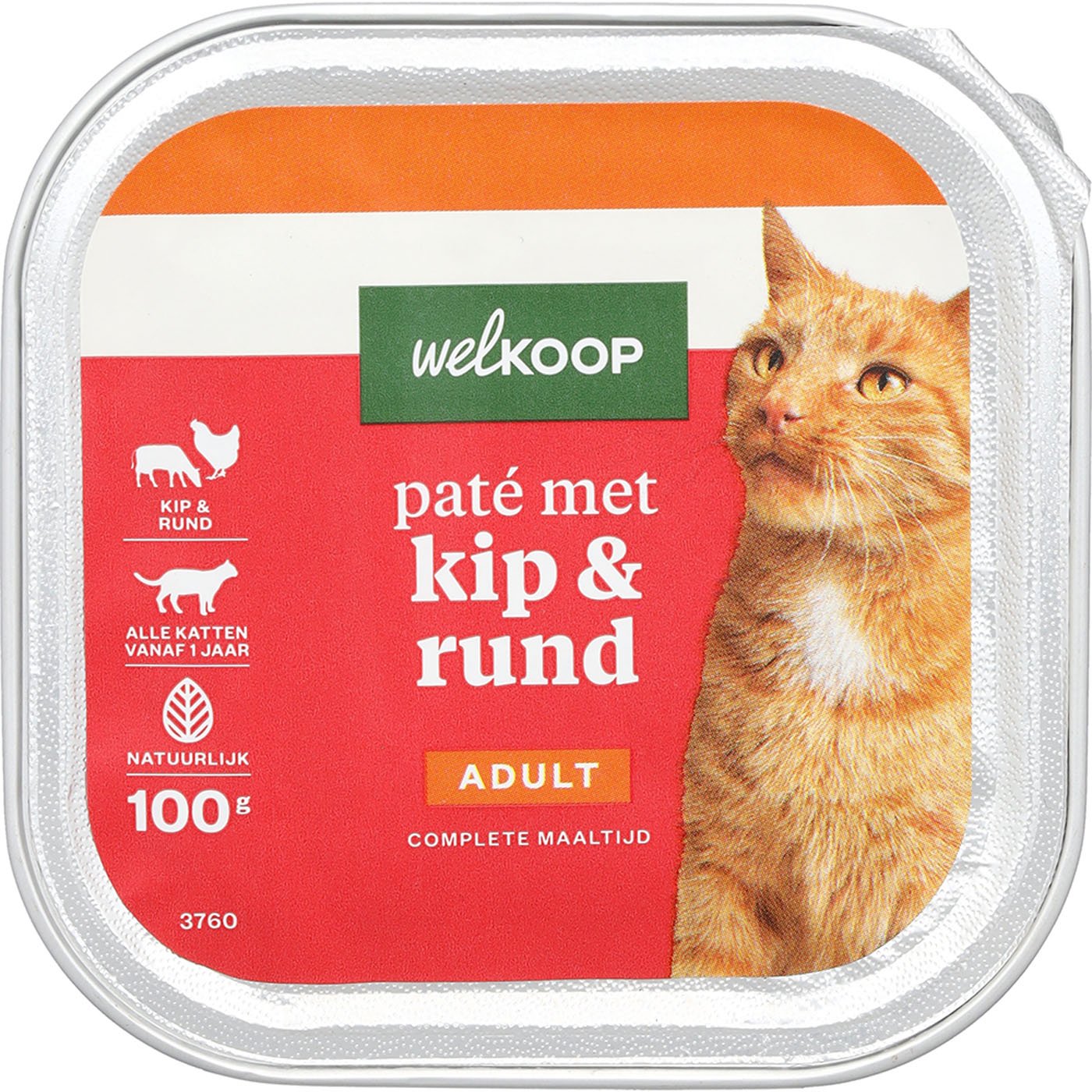 Welkoop Pate - Kattenvoer - 100 Gram - rund