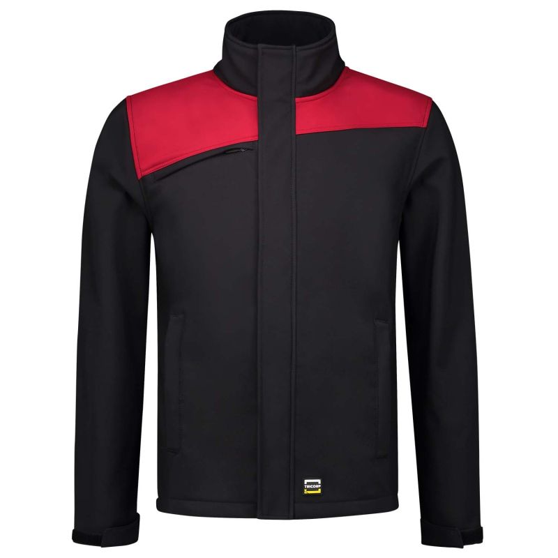 Tricorp Bicolor 402021 - Softshell jas - Zwart Rood - 3XL