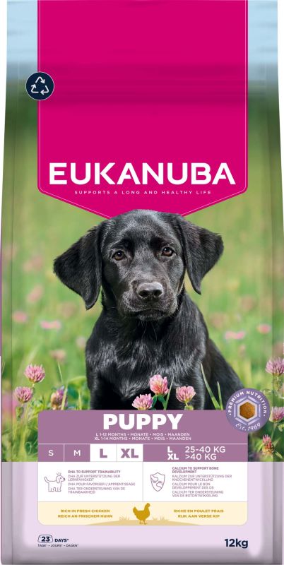 Eukanuba Puppy Large/Extra Large - Hondenvoer - 12 Kilogram - kip Eukanuba Puppy Large/Extra Large - Hondenvoer - 12 Kilogram - kip
