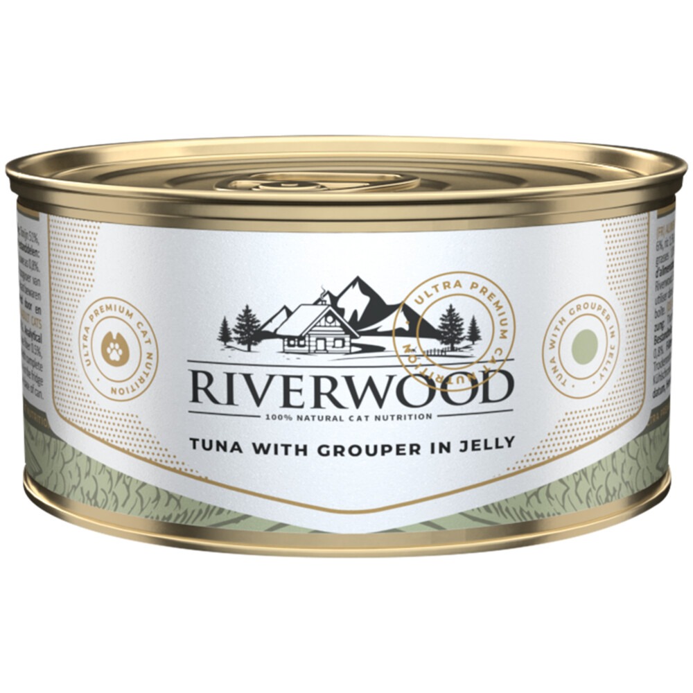 Riverwood - Kattenvoer - Zeebaars - 85 Gram - Grouper
