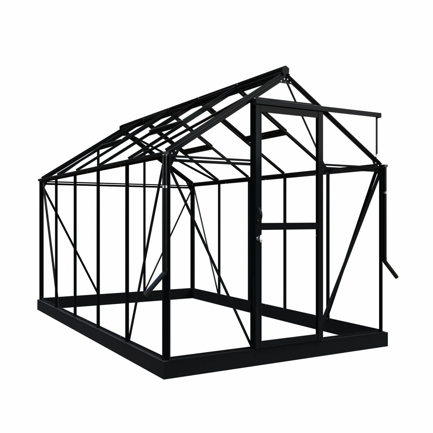 Royal Well Mary III - Tuinkas - zwart - 241x212x360 cm - Veiligheidsglas & polycarbonaat