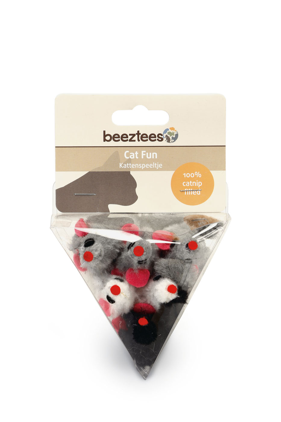 BEEZTEES Muis in driehoek   - Kattenspeeltje - Multi
