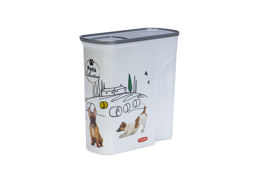 Curver Hond - Voercontainer - 6 Liter - Wit Grijs Curver Hond - Voercontainer - 6 Liter - Wit Grijs