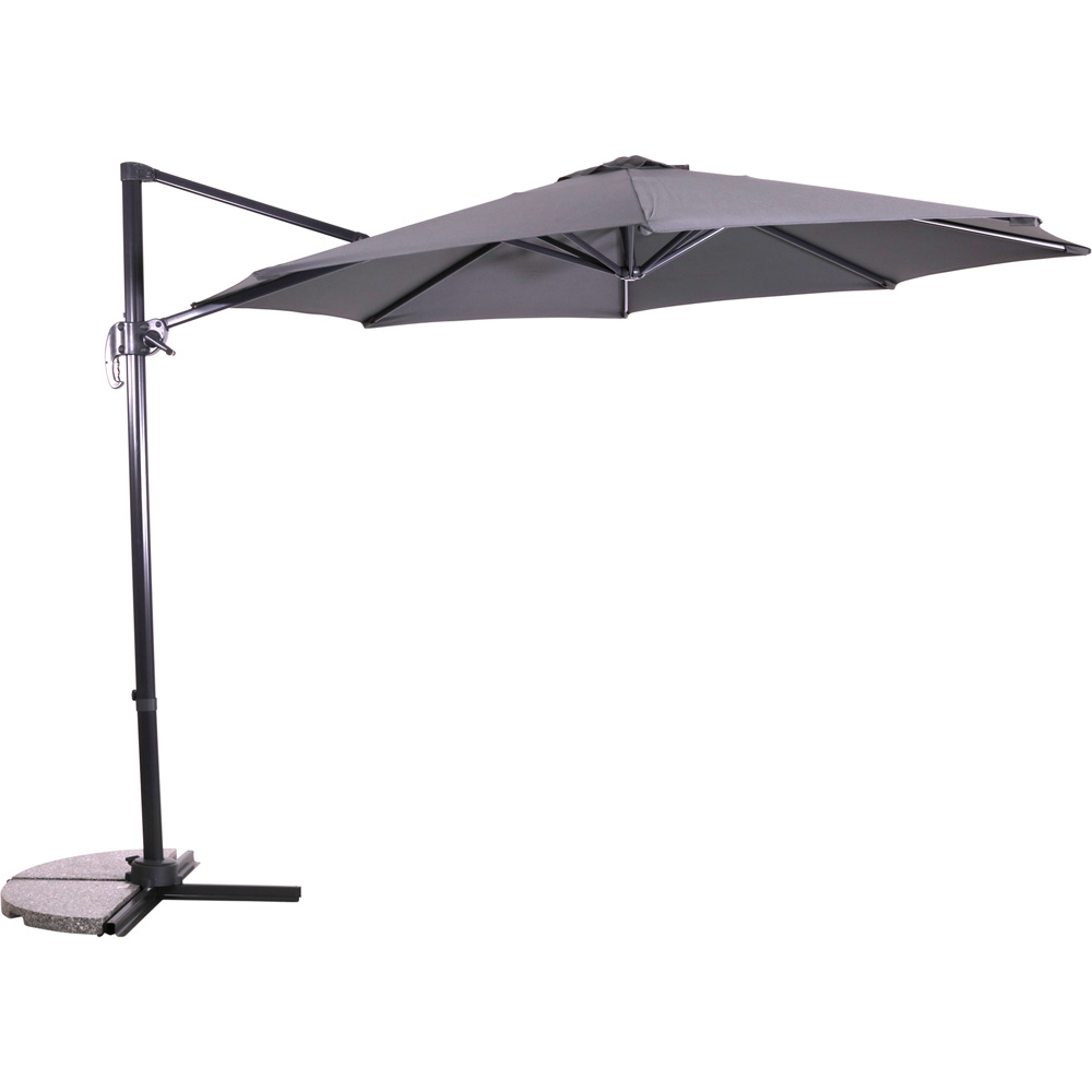 Lesli Living Libra - Zweefparasol - Grijs - 300 cm Lesli Living Libra - Zweefparasol - Grijs - 300 cm