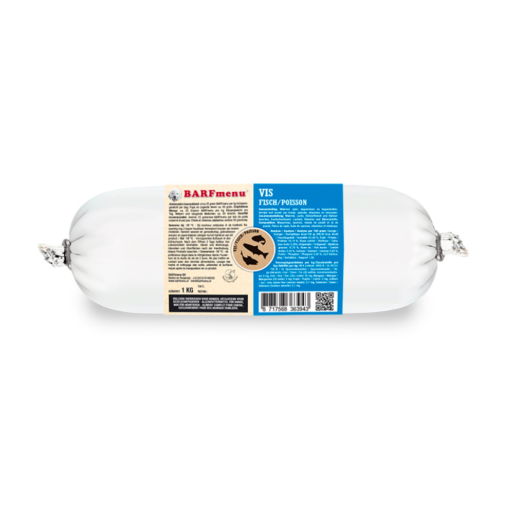 Barfmenu® - Hondenvoer - 1000 Gram - vis Barfmenu® - Hondenvoer - 1000 Gram - vis
