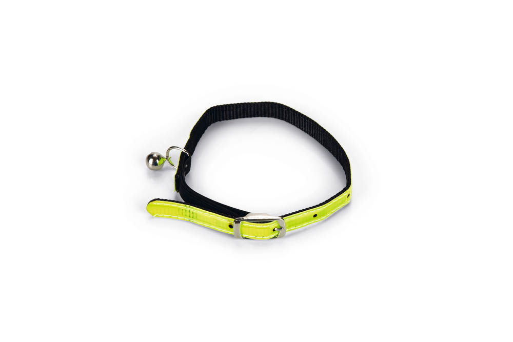 BEEZTEES Reflecterend - Kattenhalsbandje - Geel - 19 tot 32 cm BEEZTEES Reflecterend - Kattenhalsbandje - Geel - 19 tot 32 cm