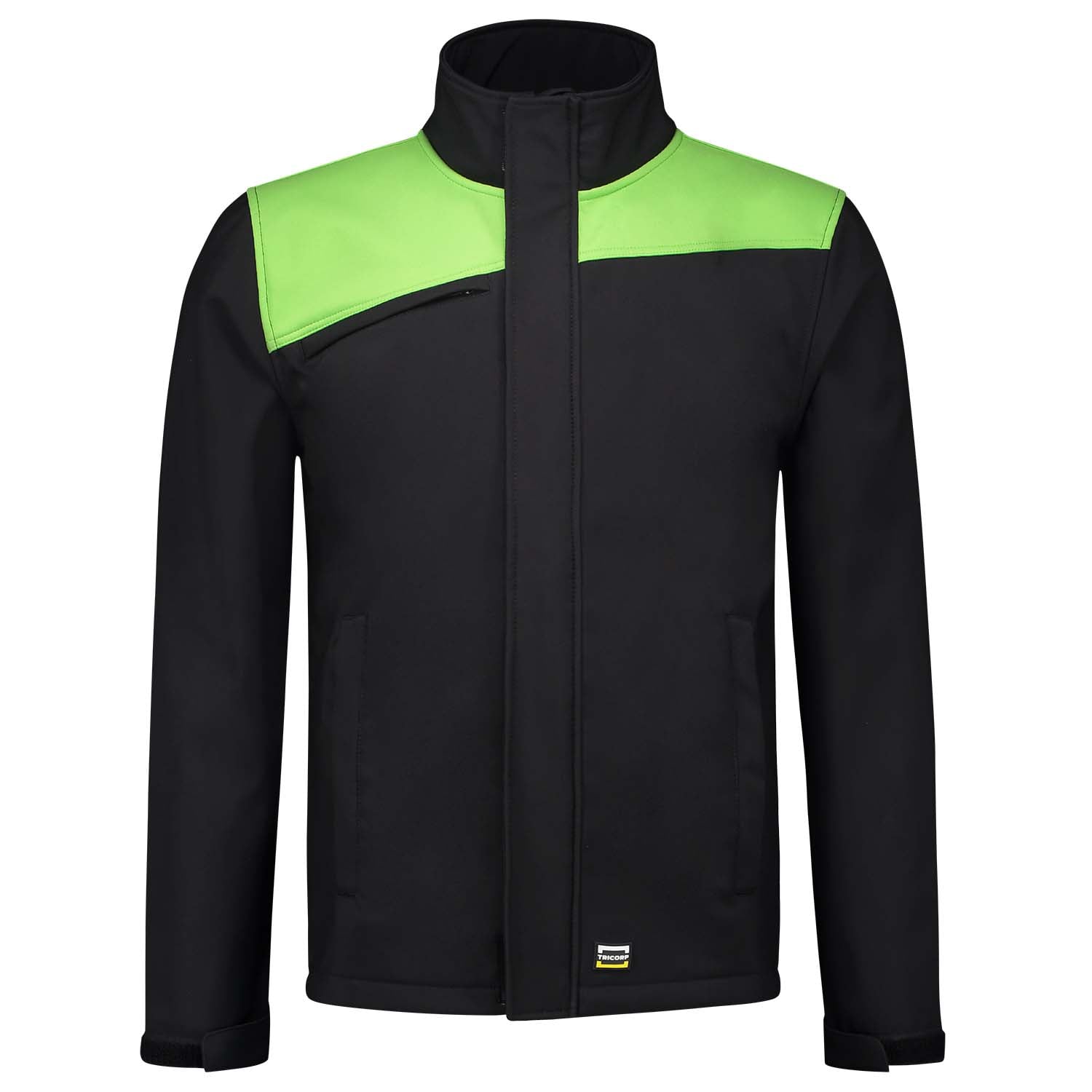 Tricorp Bicolor 402021 - Softshell jas - Zwart Lichtgroen - 3XL Tricorp Bicolor 402021 - Softshell jas - Zwart Lichtgroen - 3XL