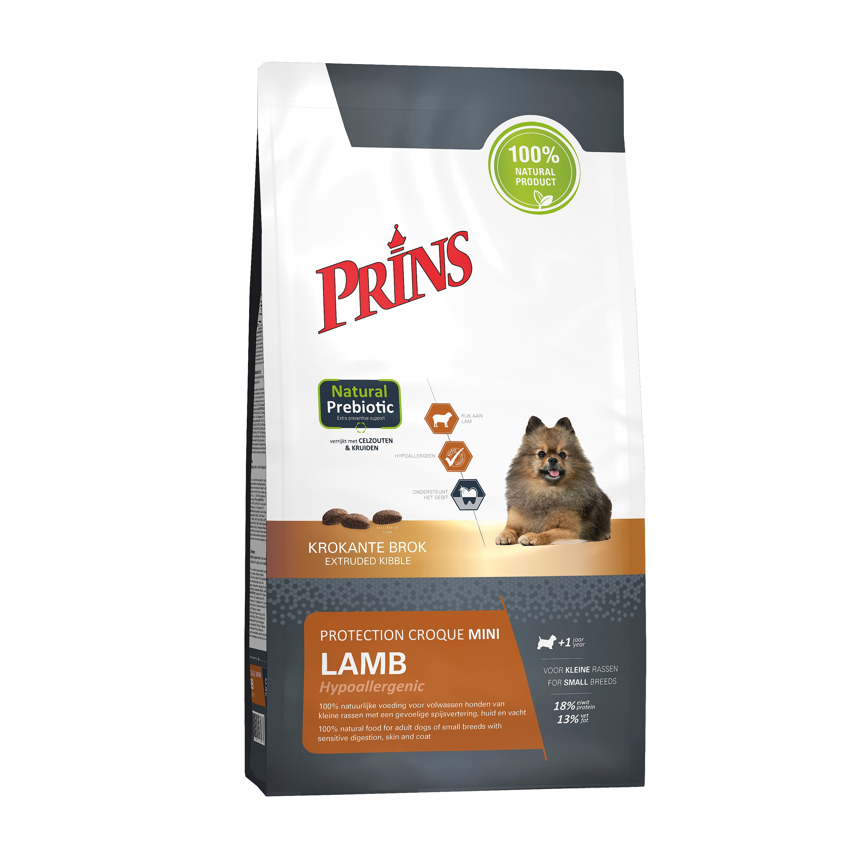 Prins Protection Croque Mini Lamb Hypoallergenic - Hondenvoer - 2 Kilogram - Lam & rijst