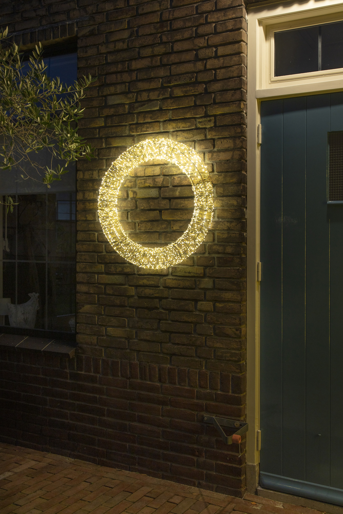 Christmas United Ø 40cm - Kunstkerstkrans - 600 - Warm wit - 45 cm - 300 cm