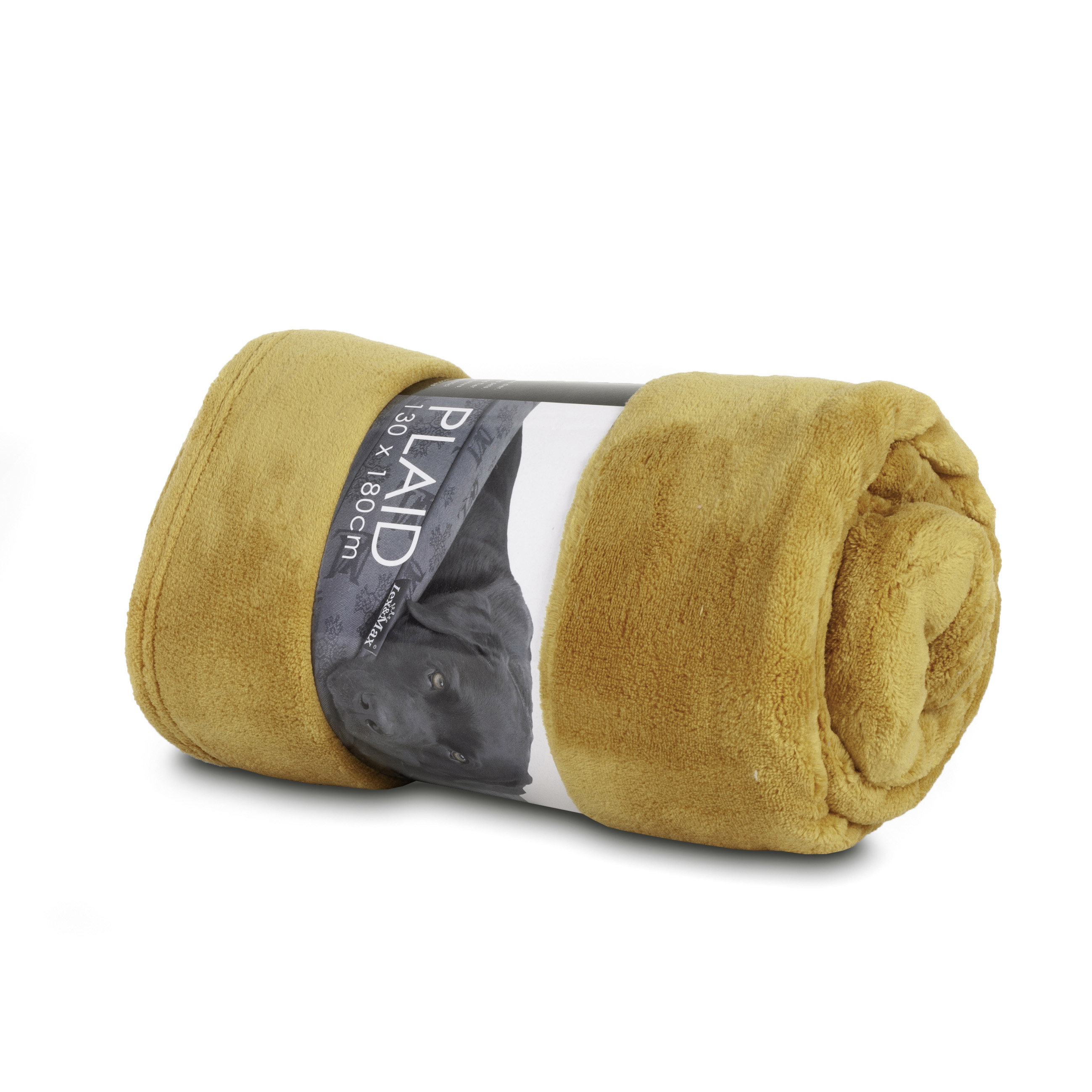 Lex & Max Fleeceplaid - Hondendeken - Geel - 1x180x130 cm Lex & Max Fleeceplaid - Hondendeken - Geel - 1x180x130 cm