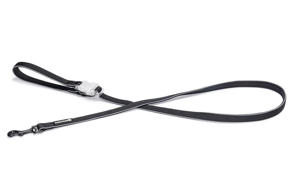 Beeztees Parinca - Reflecterende Hondenriem - zwart - 2 cm - 150 cm