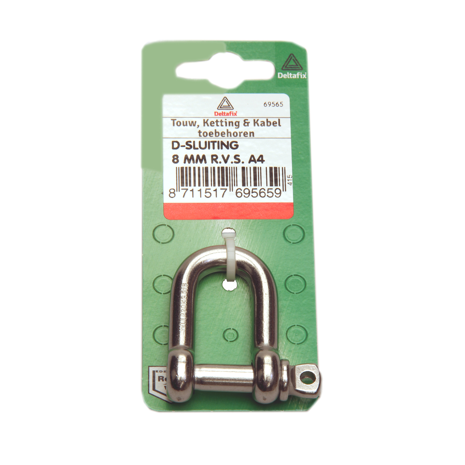 Deltafix 8 mm - D-sluiting - 0.8 cm