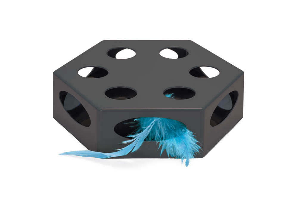 Beeztees Interactief Prooi - Kattenspeeltje - Grijs - 23 cm