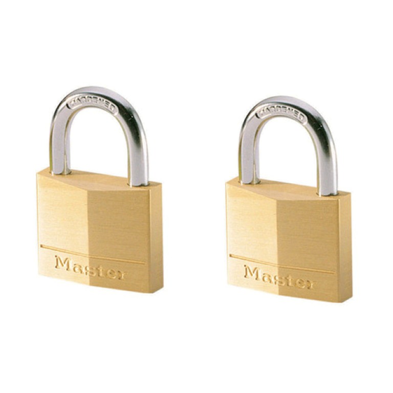 Masterlock 40mm - Hangslot - Vermessingd - 2 Stuks - 4 cm