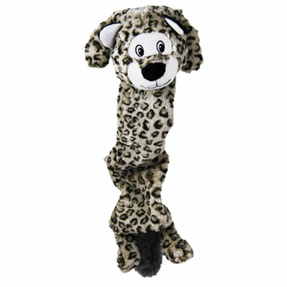 Kong Stretchezz Jumbo Snow Leopard Knuffel - Hondenspeelgoed - 55x17x17 cm - XL