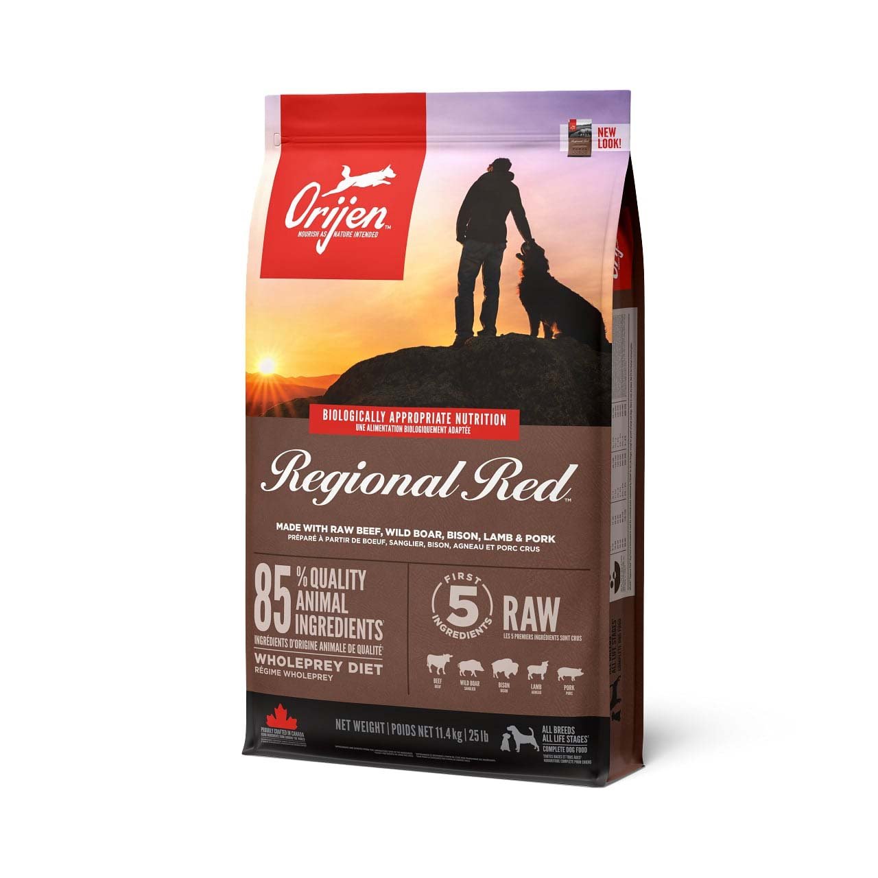 Orijen Regional Red Dog Whole Prey - Hondenvoer - 11.4 Kilogram - rund