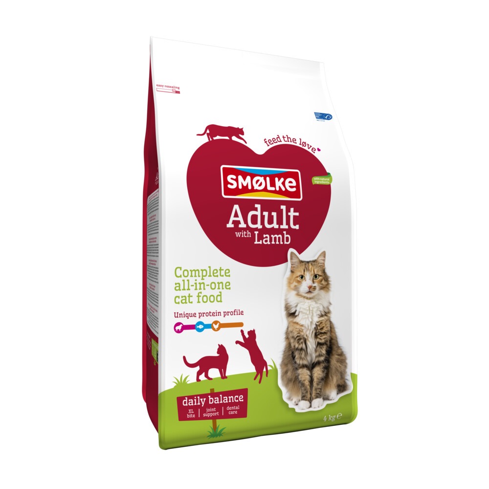 Smölke Adult - Kattenvoer - 4 Kilogram - kip, lam