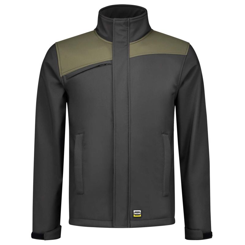 Tricorp Bicolor 402021 - Softshell jas - Donkergrijs Groen - 3XL