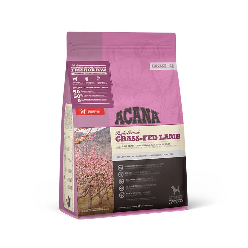 Acana Singles Grass-Fed - Hondenvoer - 2 Kilogram - lam