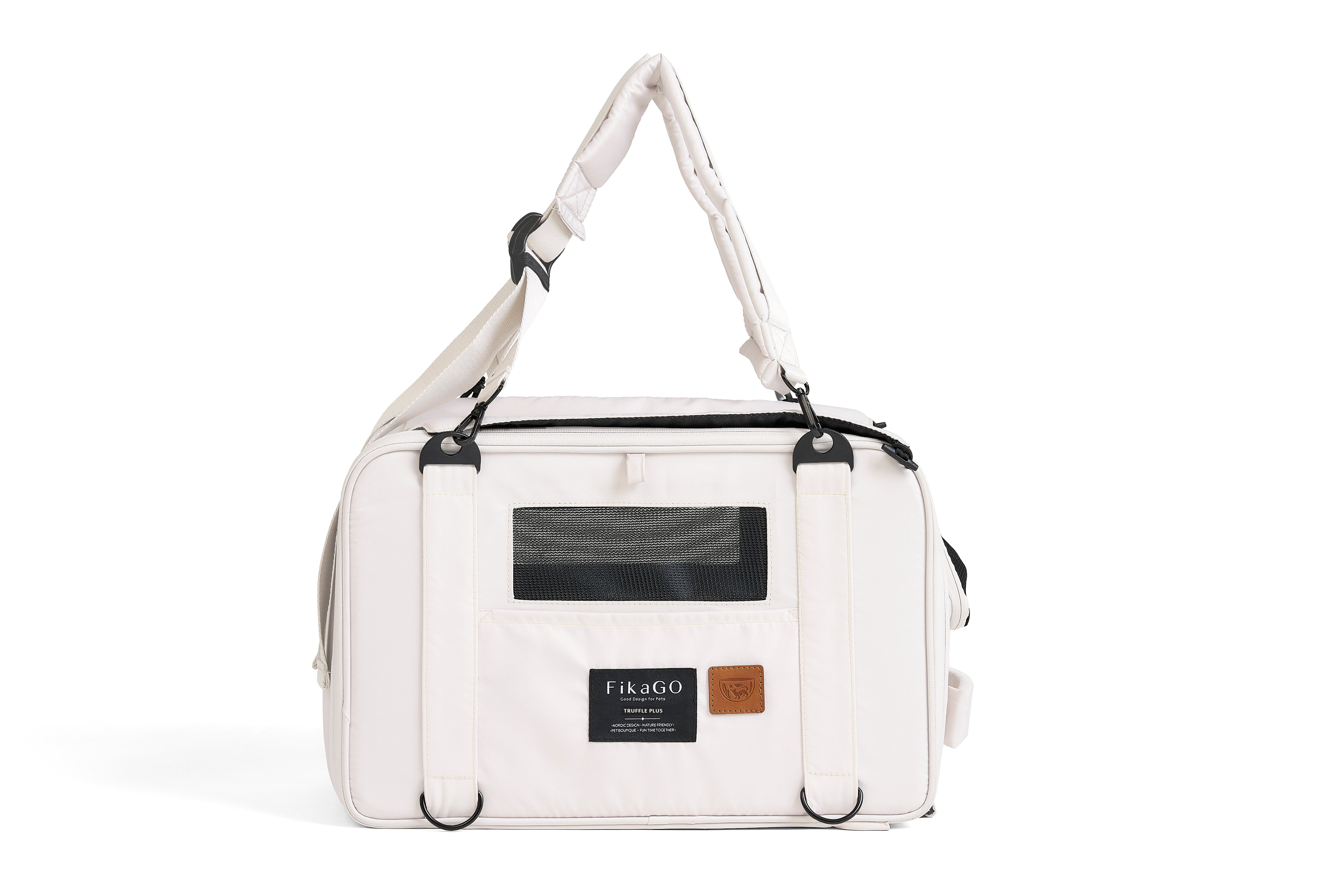 Fikago Truffle - Travel Carrier tot 5 kg- Honden draagtas - Creamy Cloud - 23x43x27 cm Fikago Truffle - Travel Carrier tot 5 kg- Honden draagtas - Creamy Cloud - 23x43x27 cm
