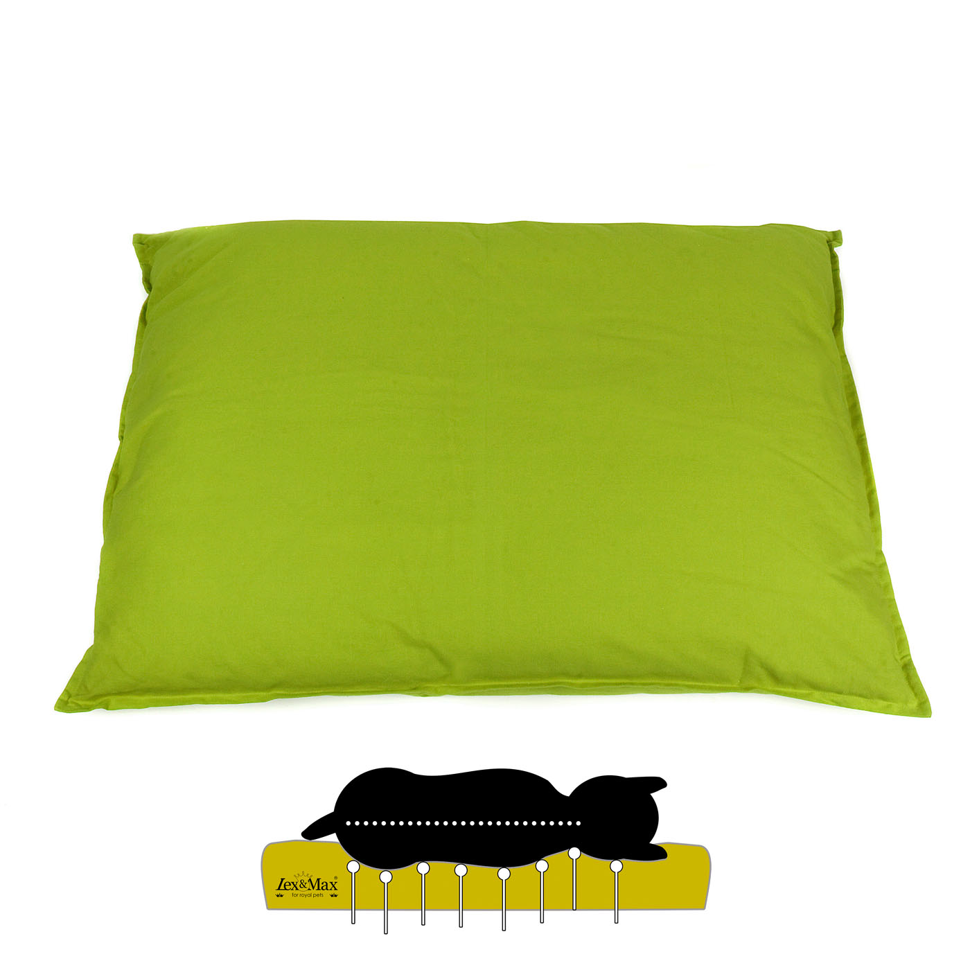 Lex & Max Tivoli - Orthopedisch Hondenkussen - Lime - 70x100x16 cm - L