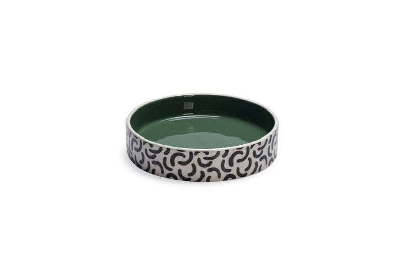 Beeztees Mark - Voerbak - 350 l - Zwart, groen - 4x16.5x16.5 cm - 16.5 cm