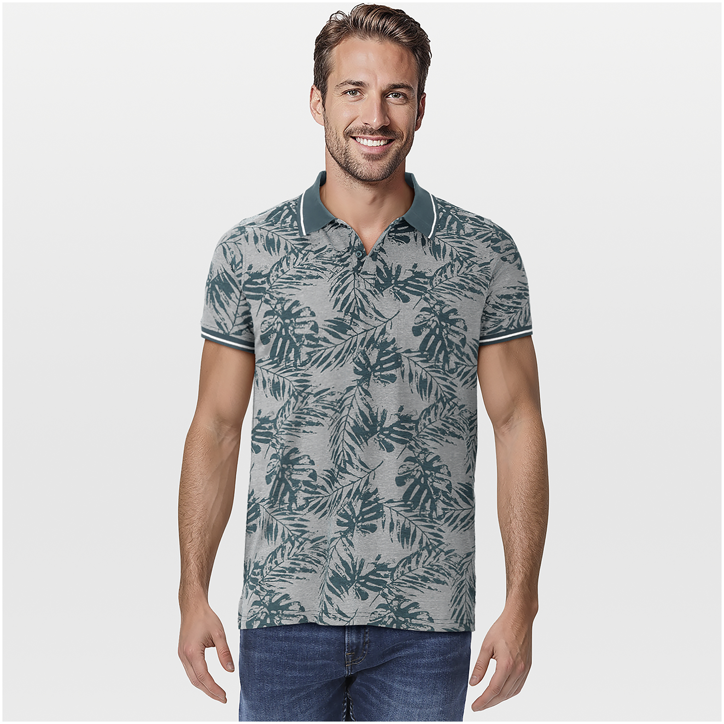 VELESTE Jelt - Poloshirt - Melange blauw - M VELESTE Jelt - Poloshirt - Melange blauw - M